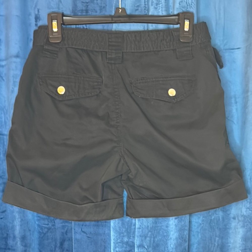 Lauren Ralph Lauren Women’s Black Cargo Shorts with Fabric Belt Sz 2P - Picture 4 of 10